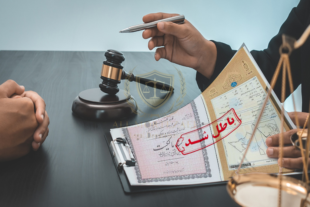 وکیل ابطال سند رسمی انتقال وکیل علی مرتضایی